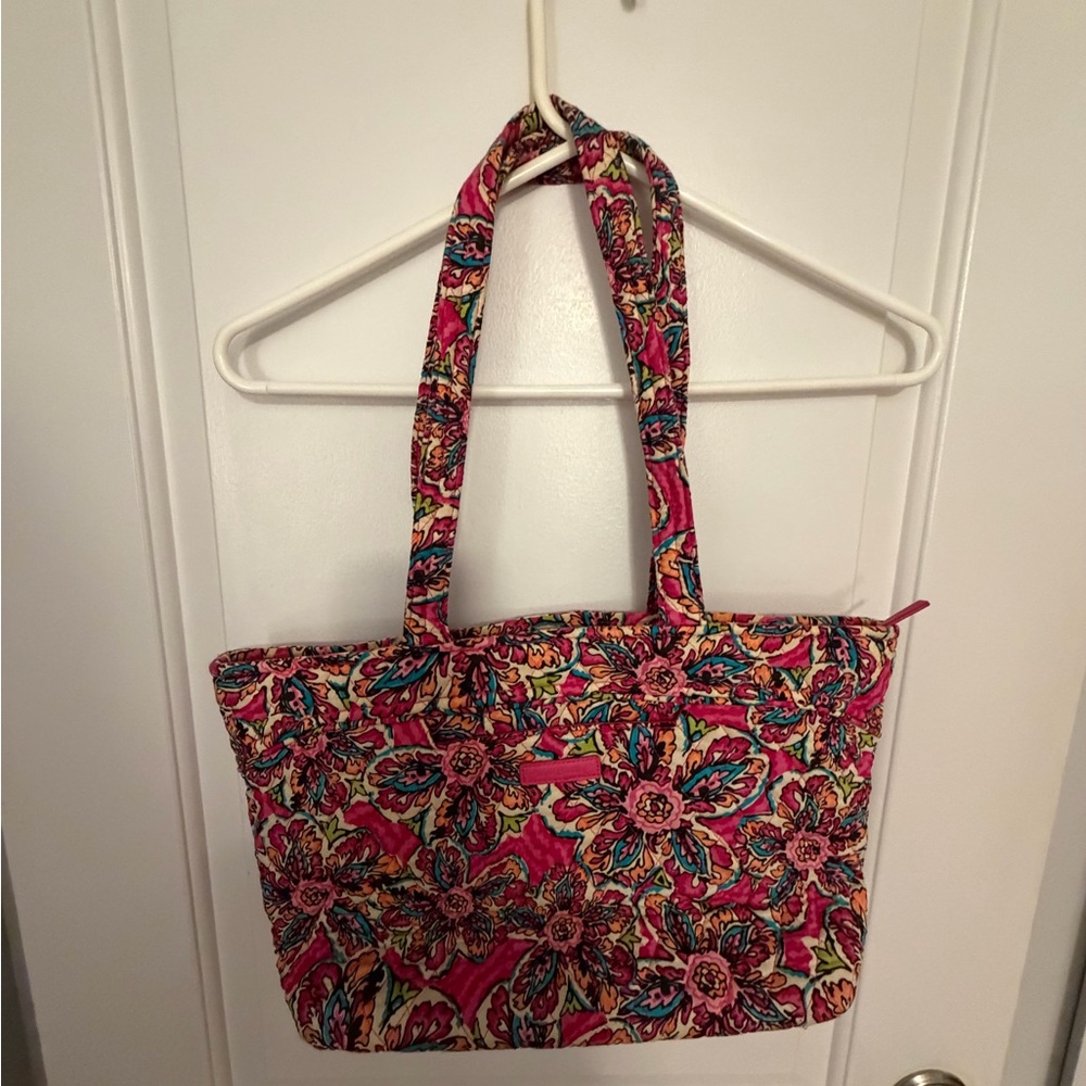Vera Bradley Pink Floral Quilted Tote